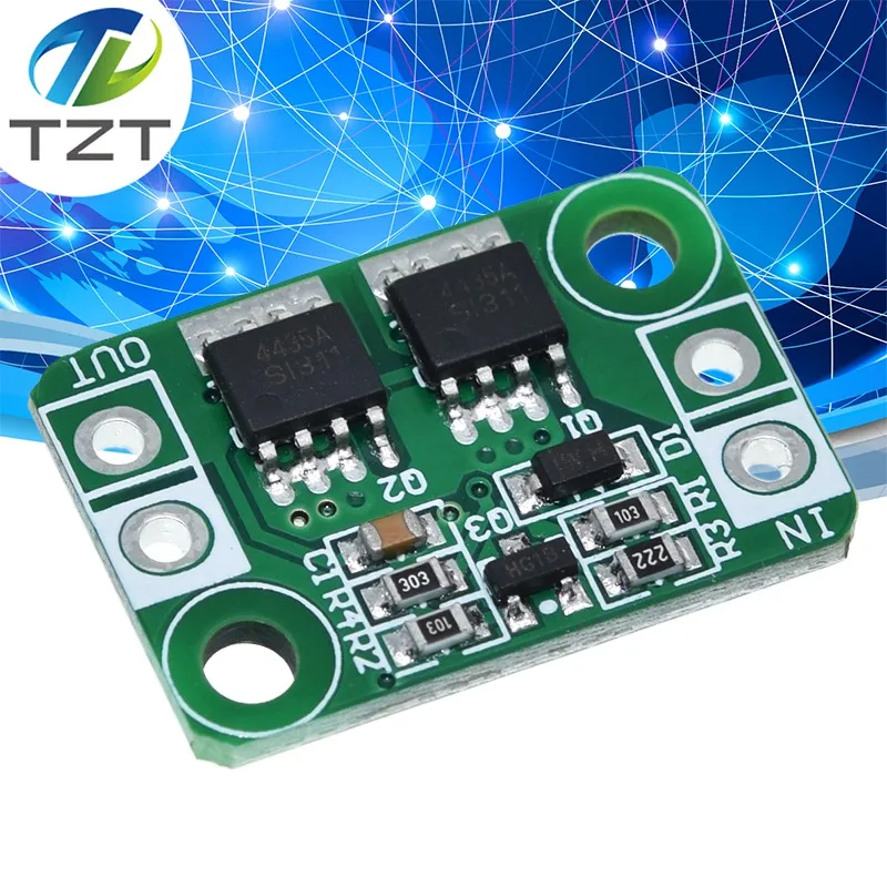 TZT DC 3-30V 4A Ideales Diodenmodul Batterieladegerät mit Verpolungsschutz und Stromversorgungsplatine, gemeinsame Erdung