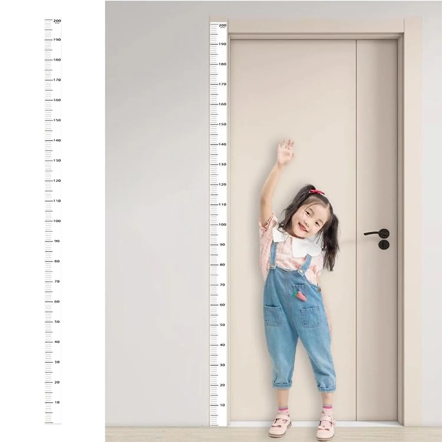 Children's Height Growth Chart Ruler - Transparent Waterproof Wall Sticker