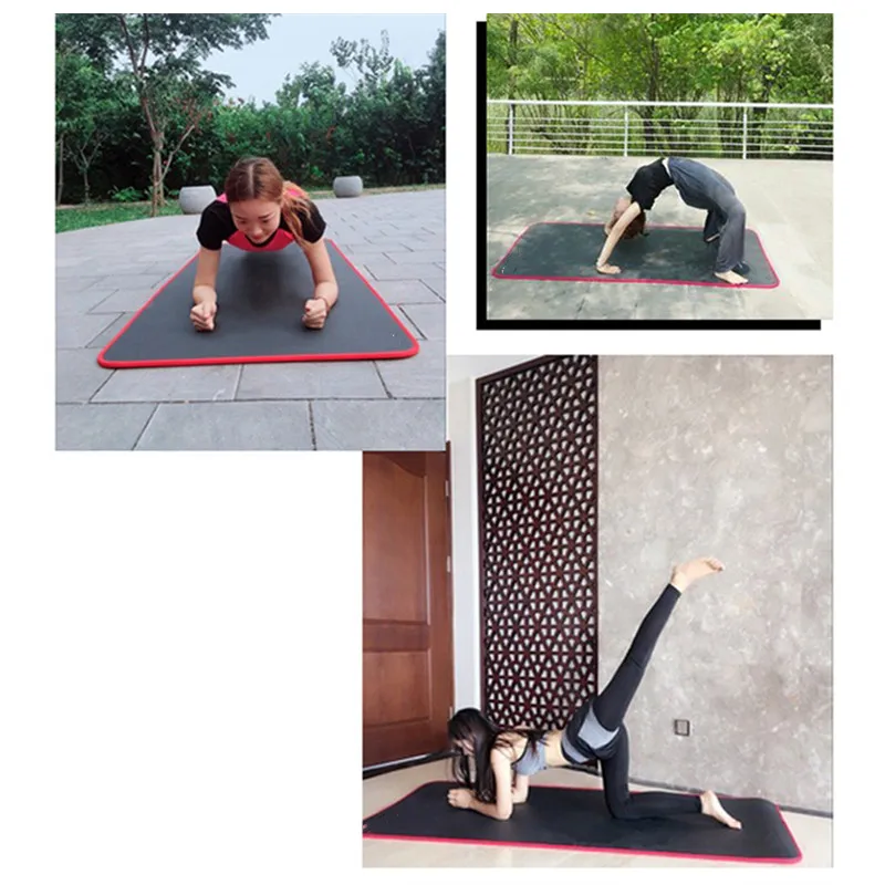 183*61*1cm Extra Thick yoga mat Non-slip Yoga Mats For Fitness Tasteless Pilates Gym Exercise Pads with Bandages