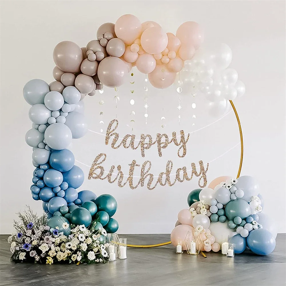 Wedding Circular Metal Arch Backdrop Stand Birthday Balloon Decoration Party Scene Decoration Baby Shower Ornament Balloon Bow
