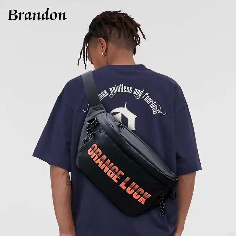 

Trendy brand fashionable men's crossbody bag high-end and versatile single shoulder bag multifunctional sports outdoor bag