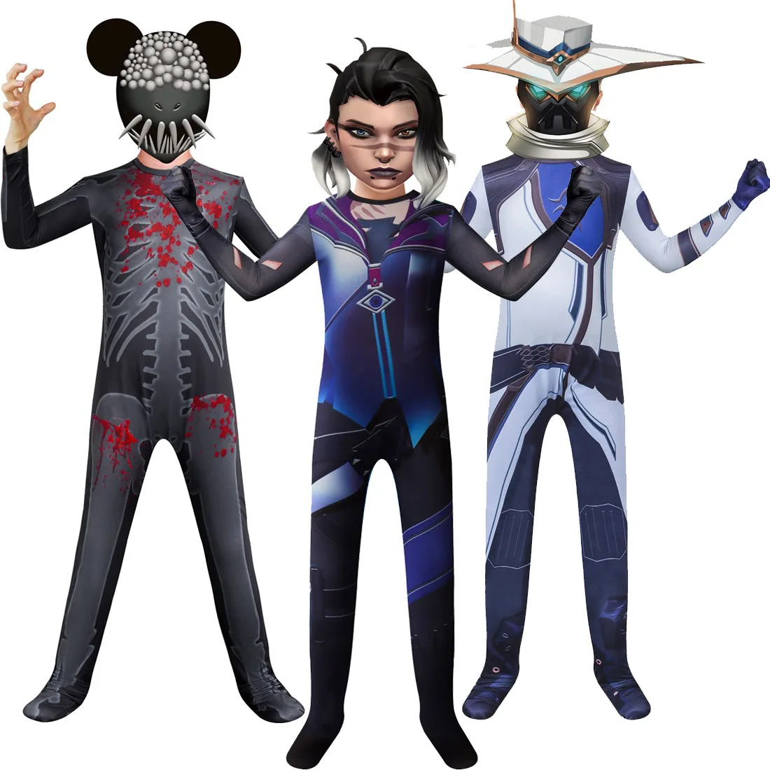 

Детский костюм на Хэллоуин с персонажами игры для мальчиков и девочек, забавное аниме-косплей, необычное карнавальное боди для вечеринки, детское платье