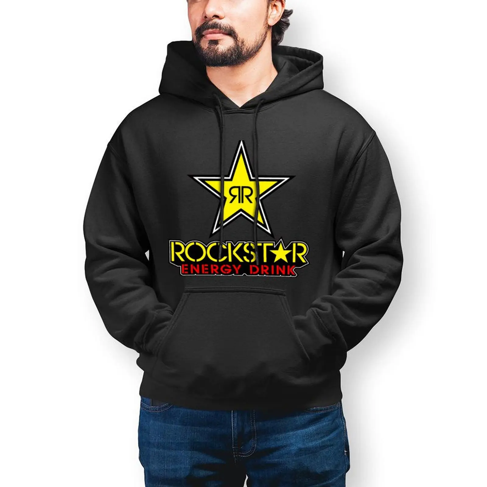 

Energy Drink Casual Hoodies Rock Star Energy Drink Merchandise Y2k Cotton Hooded Sweatshirts Winter Oversize Pullover Hoodie