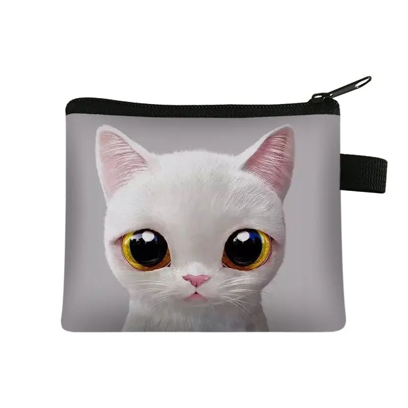 Cartoon Cat Coin Purses Card Holder Handmade Change Purse Small Wallets Women Clutch Zipper Coins Bag Pouch Cat Mini Wallet coin purse coin wallet change bag women wallet card wallet