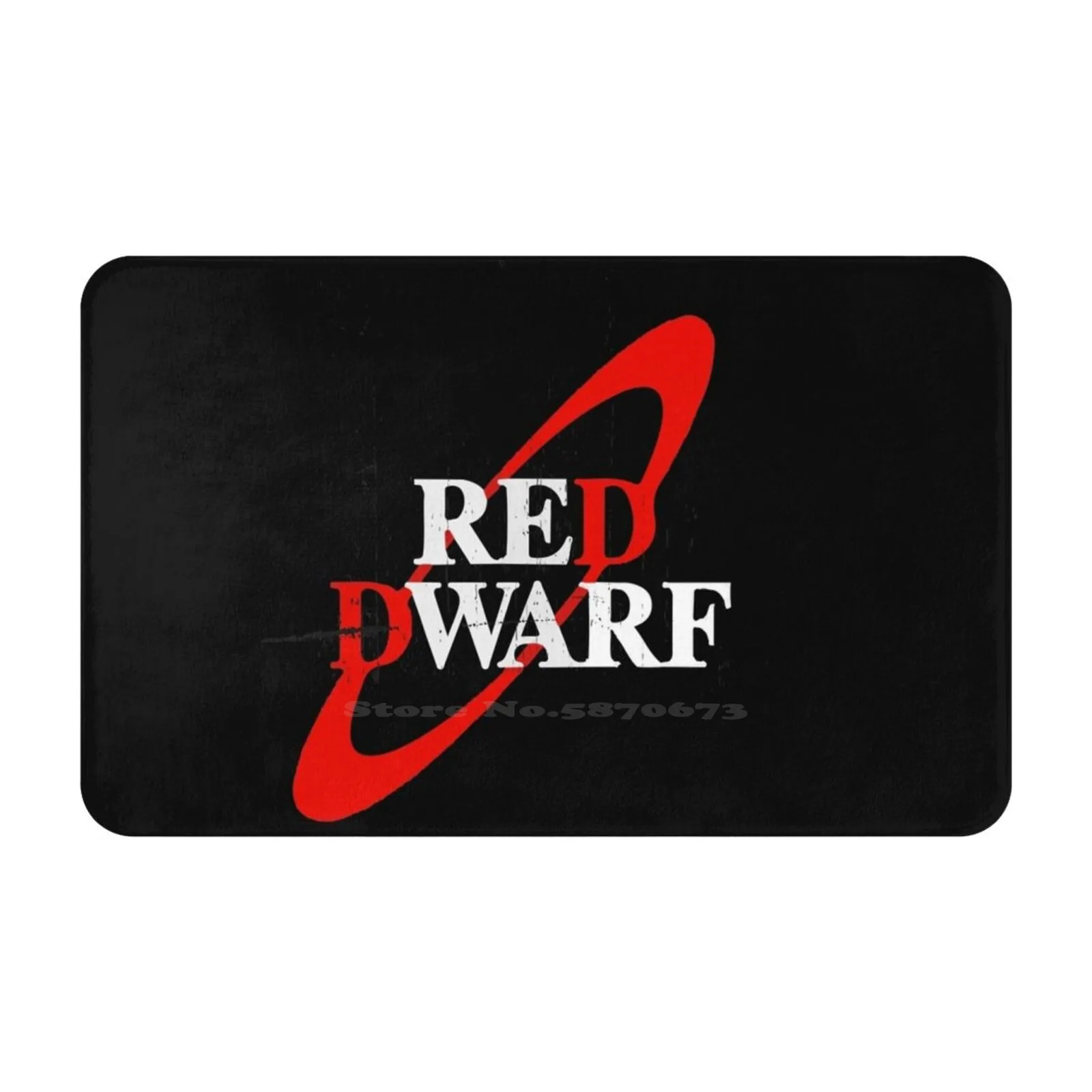 Distressed Red Dwarf Logo Soft House Family Tappetino Antiscivolo Tappeto Tappeto Better Dead Rispetto A Smeg Red Dwarf Quote Red Dwarf Smeg Red