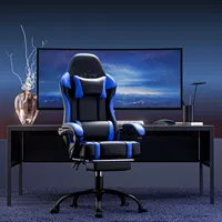 Ergonomic Gaming Chair Recliner, PU Leather Racing Game Chairs for Adults, Executive Office Chair Gamer Chair with Massager 2