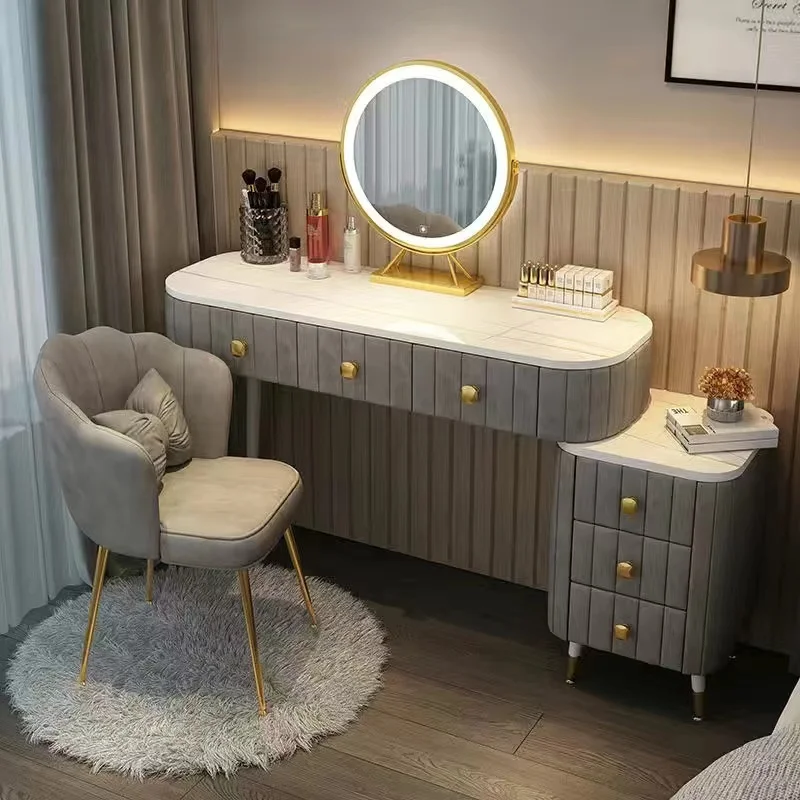 

Modern Makeup Dressing Table Coffee Luxury Nordic Mobile Multifunction Table Dressing Tocador Maquillaje Bedroom Furnitures