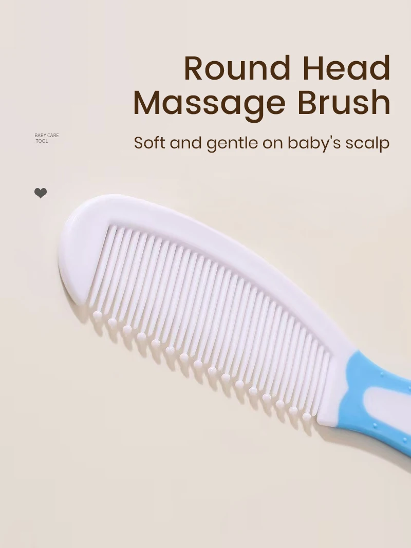 6PCS/Set of Baby Care Package With Suction Cards Includes a Comb, Brush and Nail Clipper Set for Home Use
