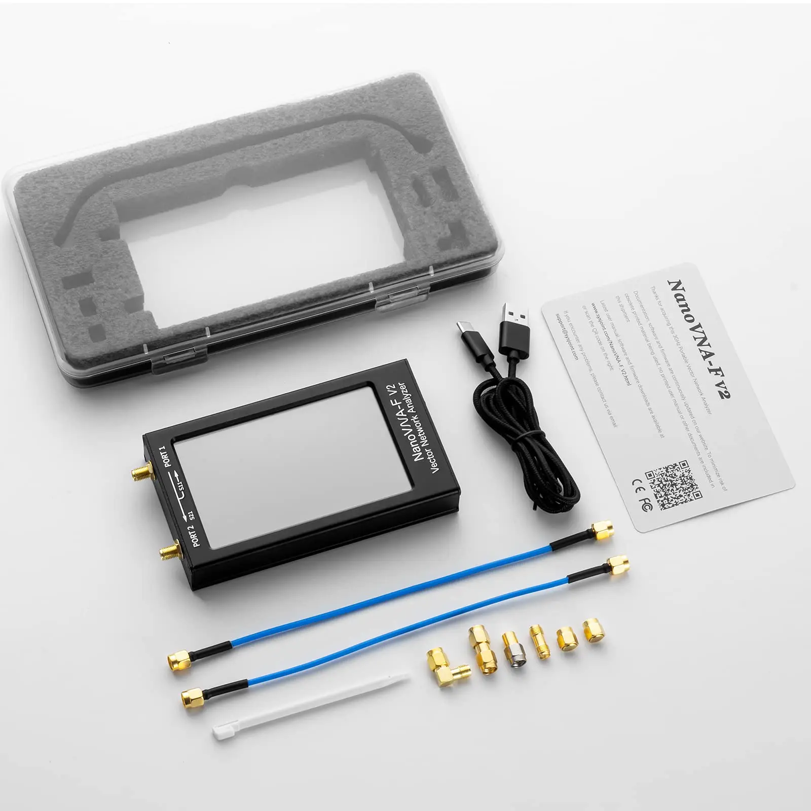 Nanovna F V2 50KHz-3GHz Vector Network Analyzer HF VHF UHF VNA 4.3" Touchscreen 5000mAh High Precision Antenna Analyzer 2