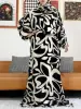 110671-530431.jpg 2025 coton musulman dame Abayas Ramadan vêtement de prière dubaï turquie moyen-orient Femme Robe ample Robe africaine Turban Joint