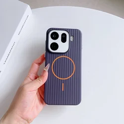 Shockproof Magnetic Wireless Charging Phone Case with Magsafe Compatibility for OPPO Find X9 Ultra (Purple)