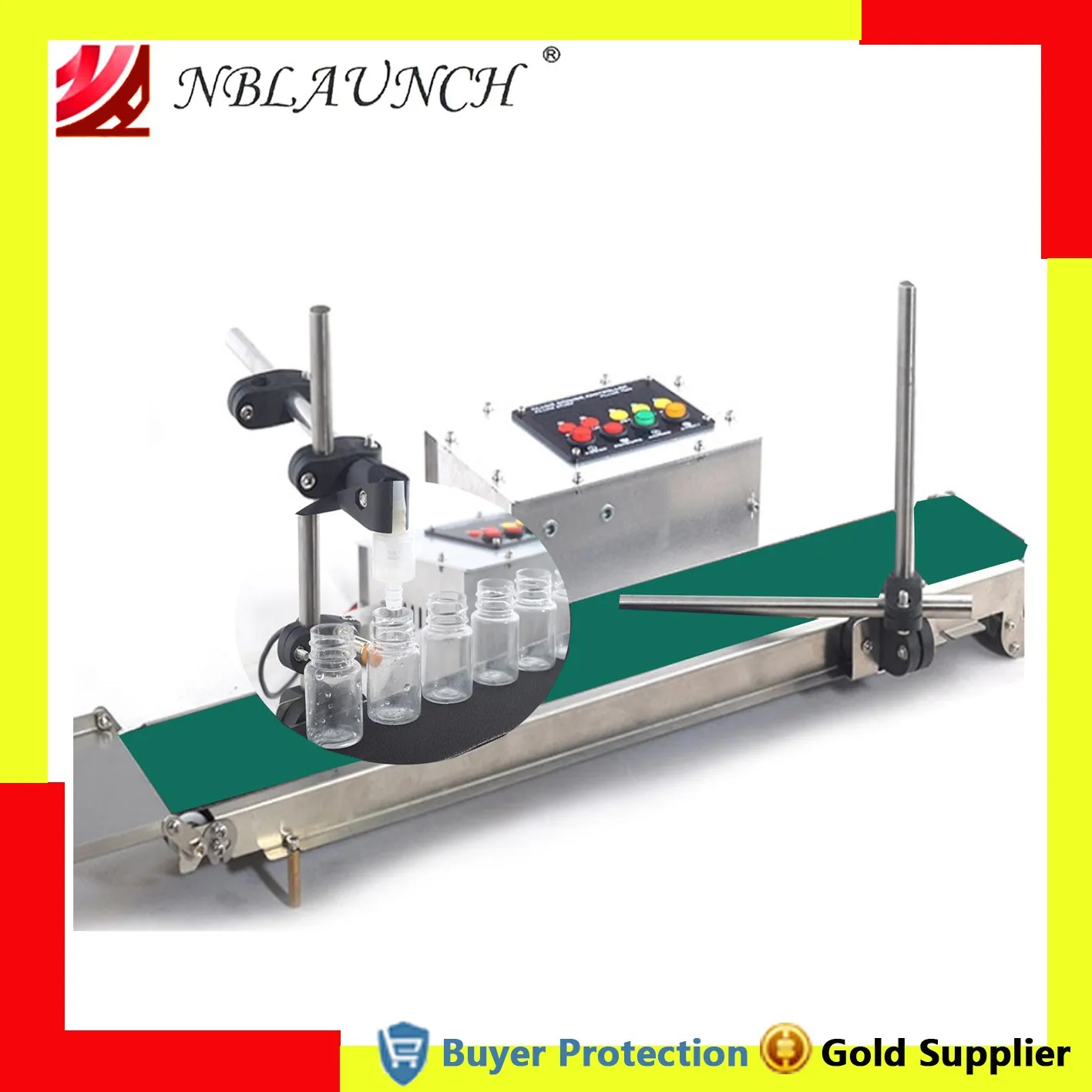 Conveyor Belt Filling Machine Water Juice Liquid Filler Single Head