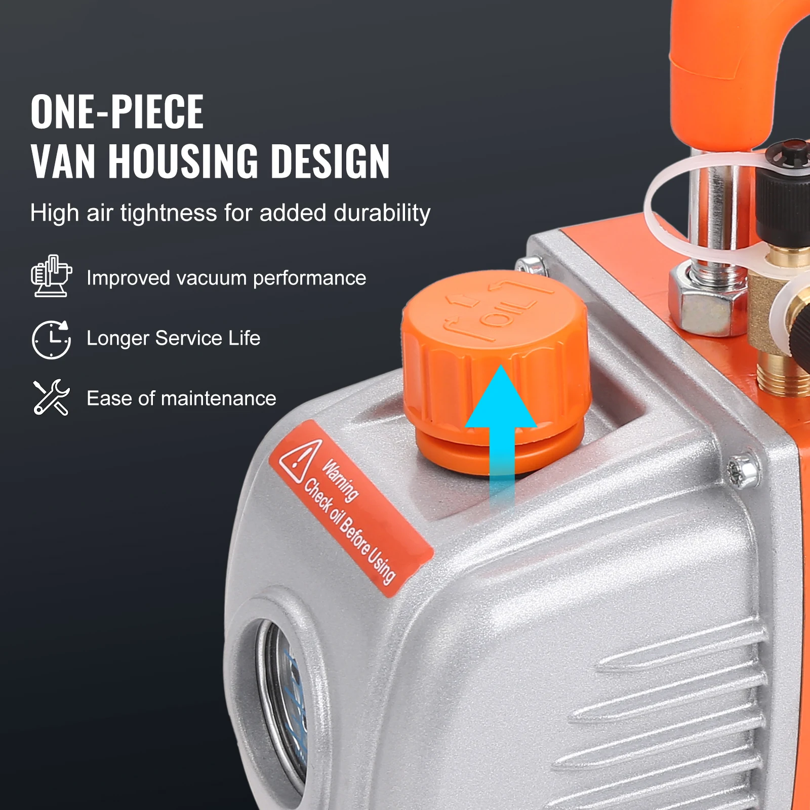 Single Stage Rotary Vane HVAC Air AC Vacuum Pump Kit