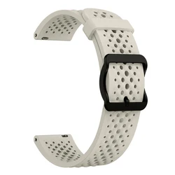 Breathable Silicone Sport Watch Strap, 45mm/42mm/22mm Band - 22mm Universal (Starlight)