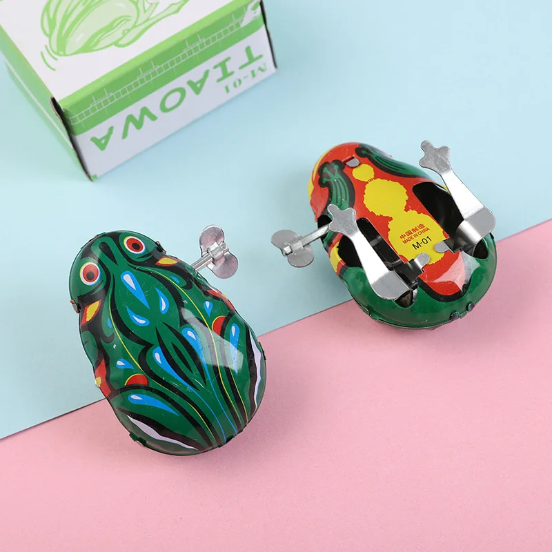 

Iron Leap Frog Children's Baby Animal Toys Classic Nostalgic Wind-up Spring Toy Puzzle Gift Home Decoration Knickknacks