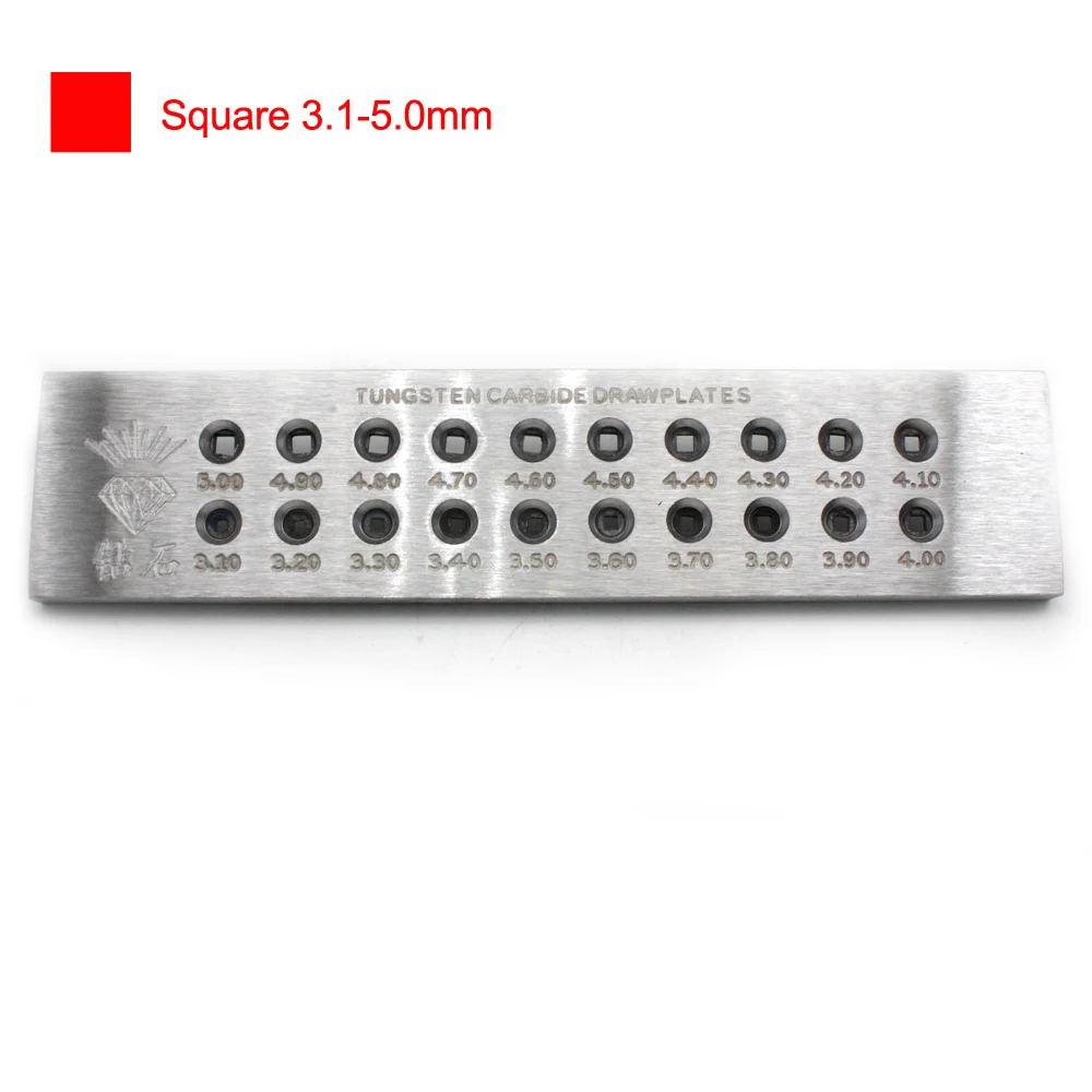 Hartmetall Wolfram Drawplates für Ziehen Draht Runde Rechteck Hexagon Platz Halbkreis Form Schmuck Werkzeuge