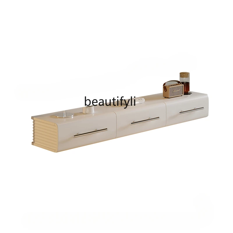 

Acrylic Suspended TV Cabinet Simple Modern Living Room Home Storage Combination All-in-One Cabinet