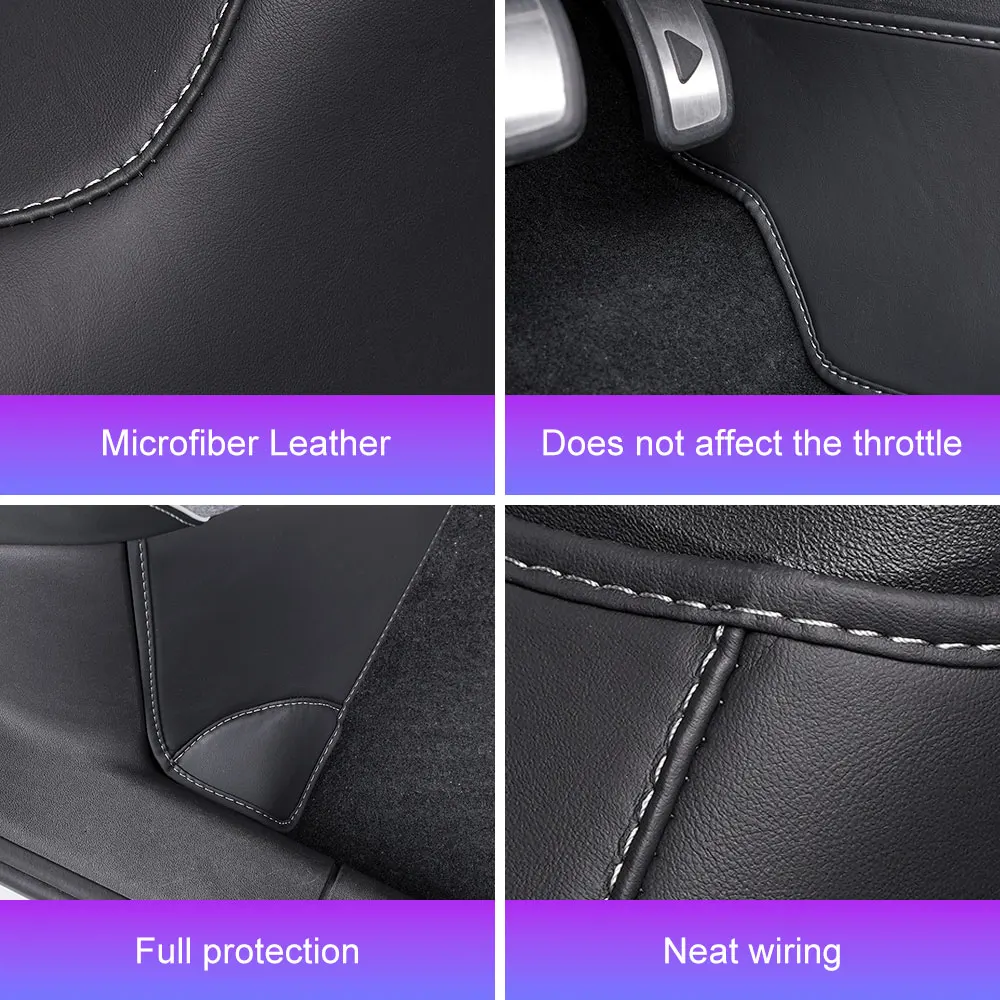 폭스바겐 ID3 2019-2025 차량용 시트 밑 발차기 방지 패드 자동차 중앙 제어 측면 매트 가죽 패드 장식 액세서리