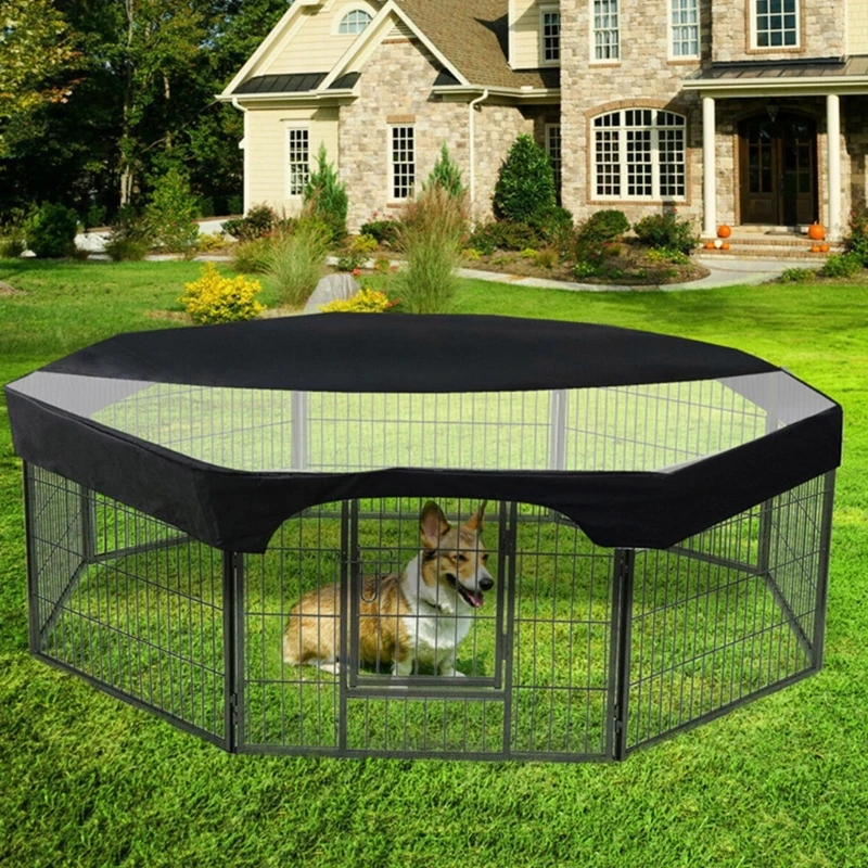 Dog Playpen Protective Cover Pet Playpen Secure Cover Outside Antirain