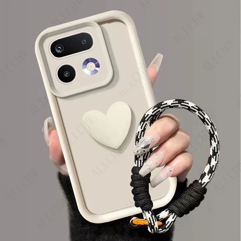 Matte Soft Protective Phone Case with Lanyard