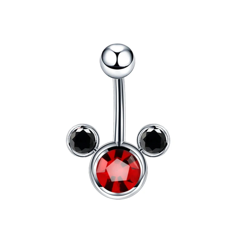 

1PC 14G Mouse Belly Button Rings 316L Surgical Steel Navel Piercing Belly Piercing Woman Body Jewelry Cute Piercing Ombligo