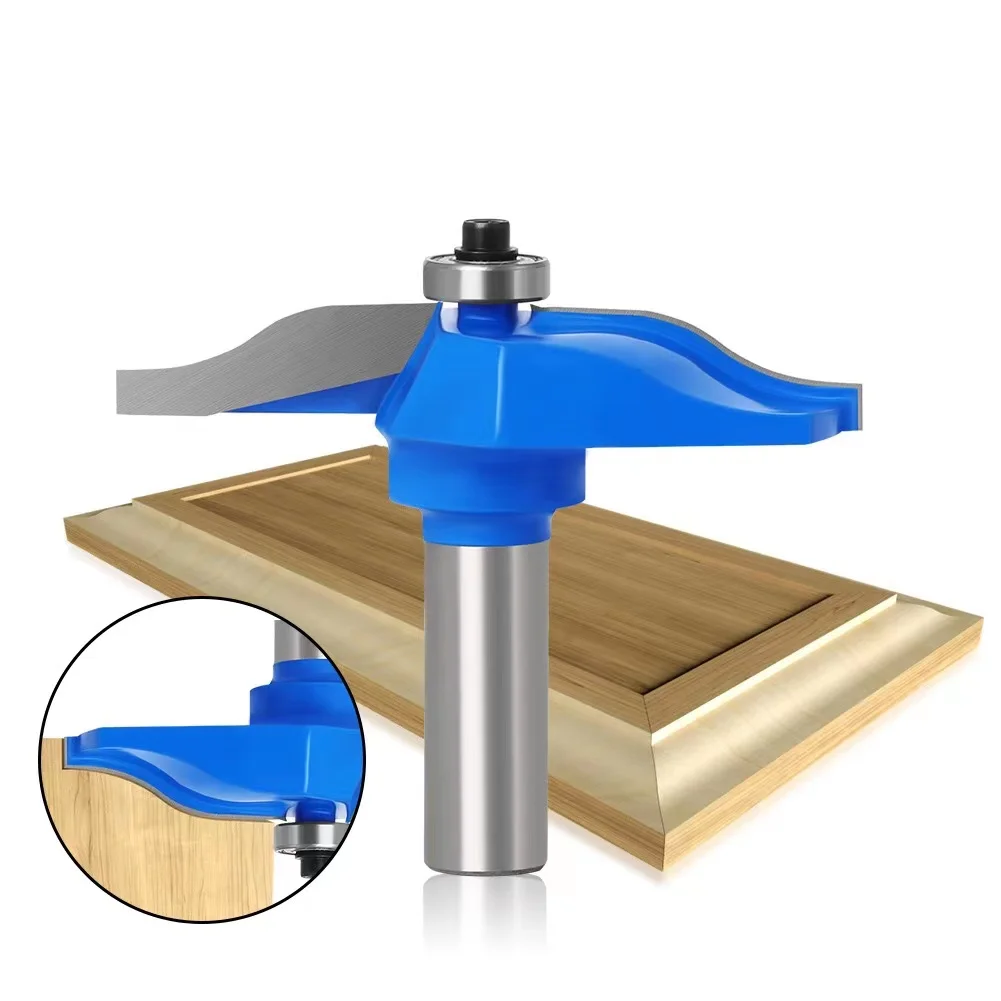 

12 1/2" shank Round Over Rail & Stile with Cove Panel Raiser Router Bit Set Tenon Cutter for Door Frame Cabinet Woodworking Bit