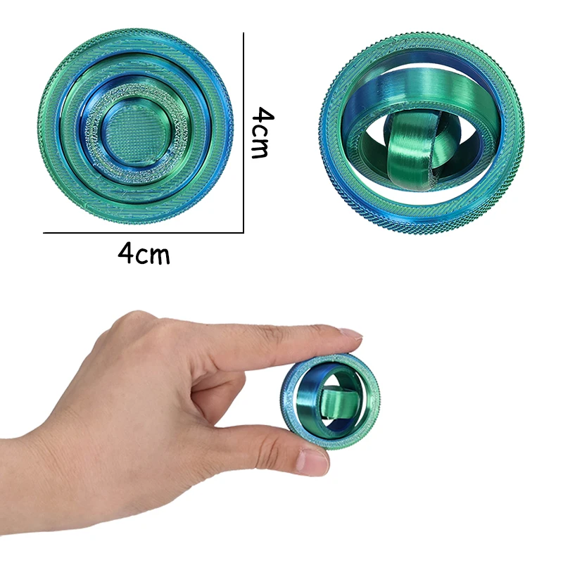 3D Printed Rotating Ball Anti-stress Toy O-Shaped Universal Fingertip Gyroscope Gravity Rotation Anxiety Relief Decompression sensory fidget toy anti stress toy fidget toy fingertip gyroscope toy finger sensory toy