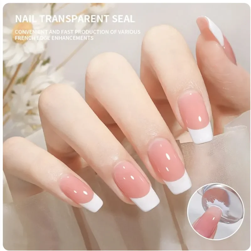 1 Sets of Silicone Transparent Seal Head Large Scraper Nail Color Transfer Tool Nail Art Template Molds Clear Nail Art Stamper 3