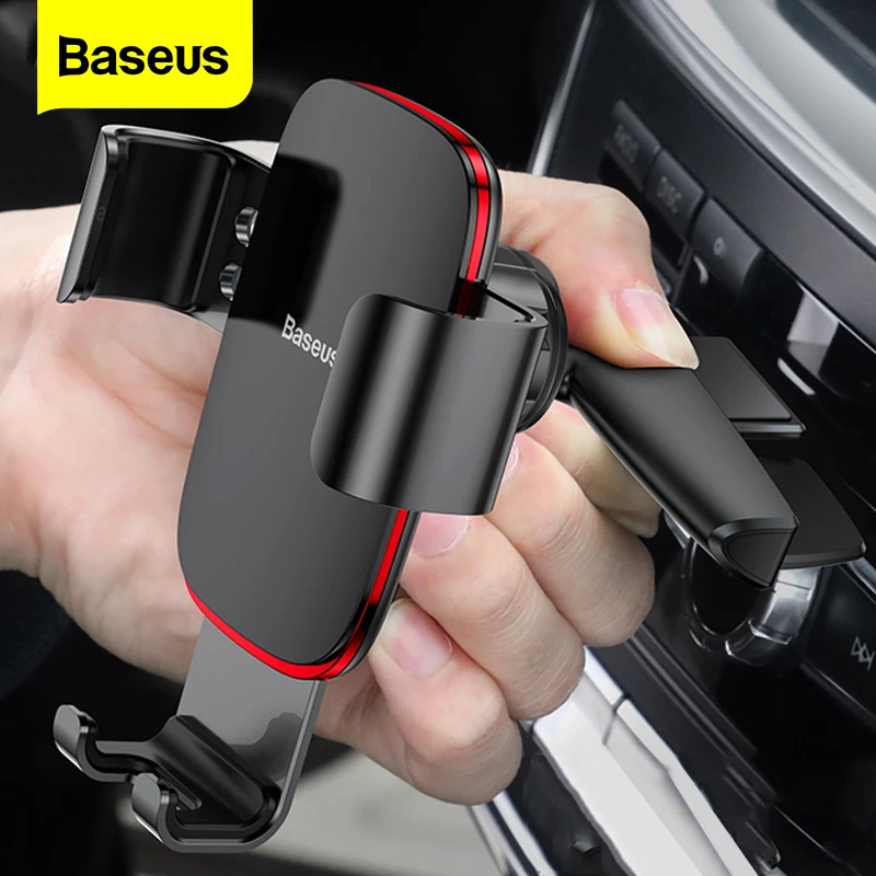 Baseus-gravidade Suporte do Telefone do Carro Metal Celular Suporte do Telefone Móvel Slot para cd Mount Suporte para Iphone 11 Pro e xs Max