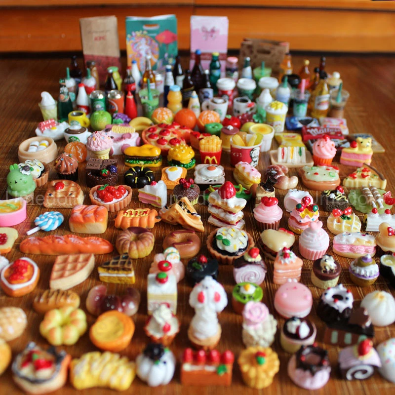 16 Miniature Dollhouse Food Supermarket Mini Snack Simulation Cake