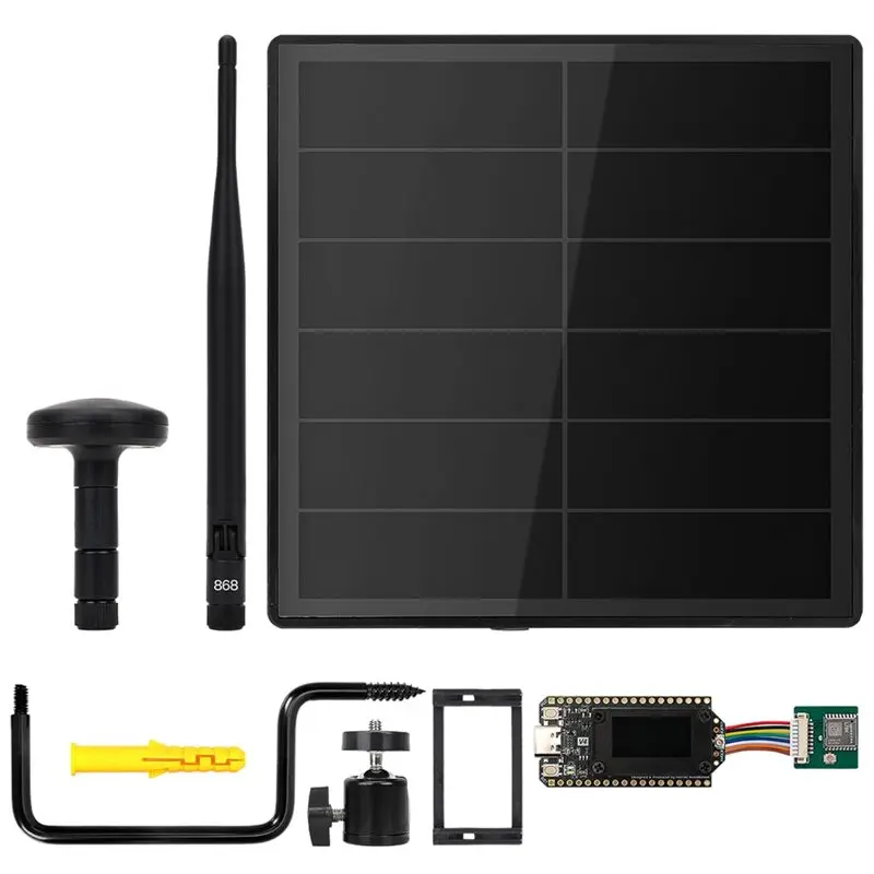 【공개】D5L H3 Meshtasic 태양광 발전 Heltec Lora 32 V4 ESP32 GPS 안테나 포함 Lora Wifi 블루투스 저전력 태양광 메시 915M