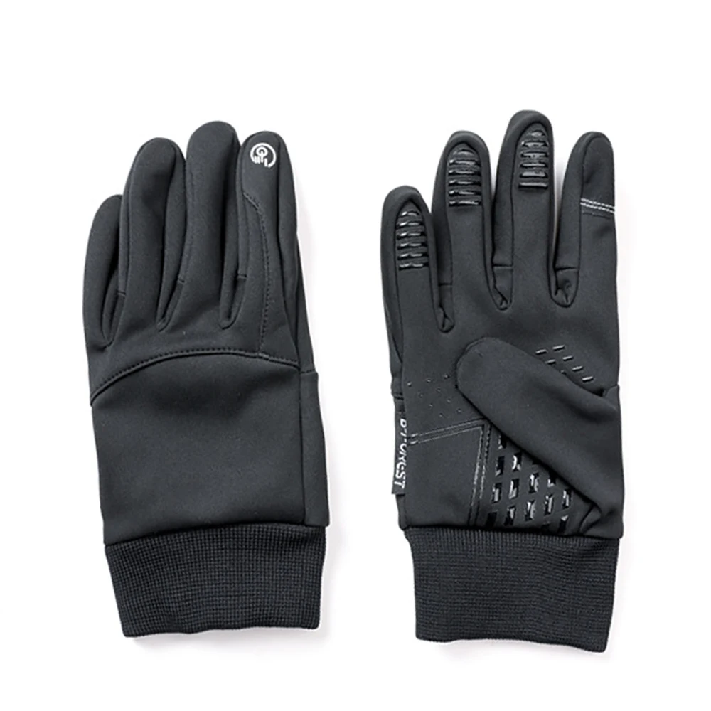 1/2/4PCS Cold-proof Ski Gloves Waterproof Winter Gloves Cycling Fluff Warm For Touchscreen Cold Weather Windproof Anti
