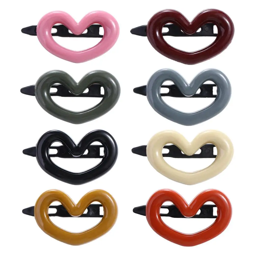 Gifts Duckbill Clip Side Clip For Girl For Women Korean Style Hairpin Y2K Hair Barrettes Hair Accessories Love Heart Hair Clip