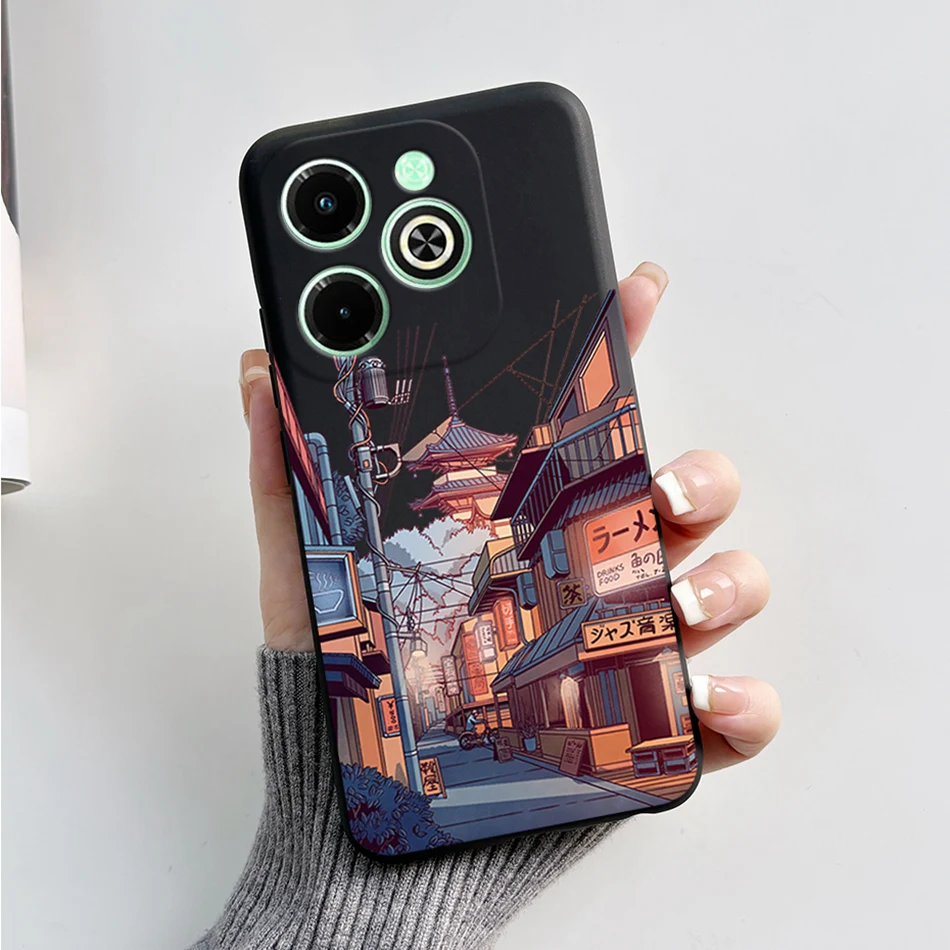 Fashionable Marble Black Silicone Soft Phone Case – Stylish Protective Back Cover s