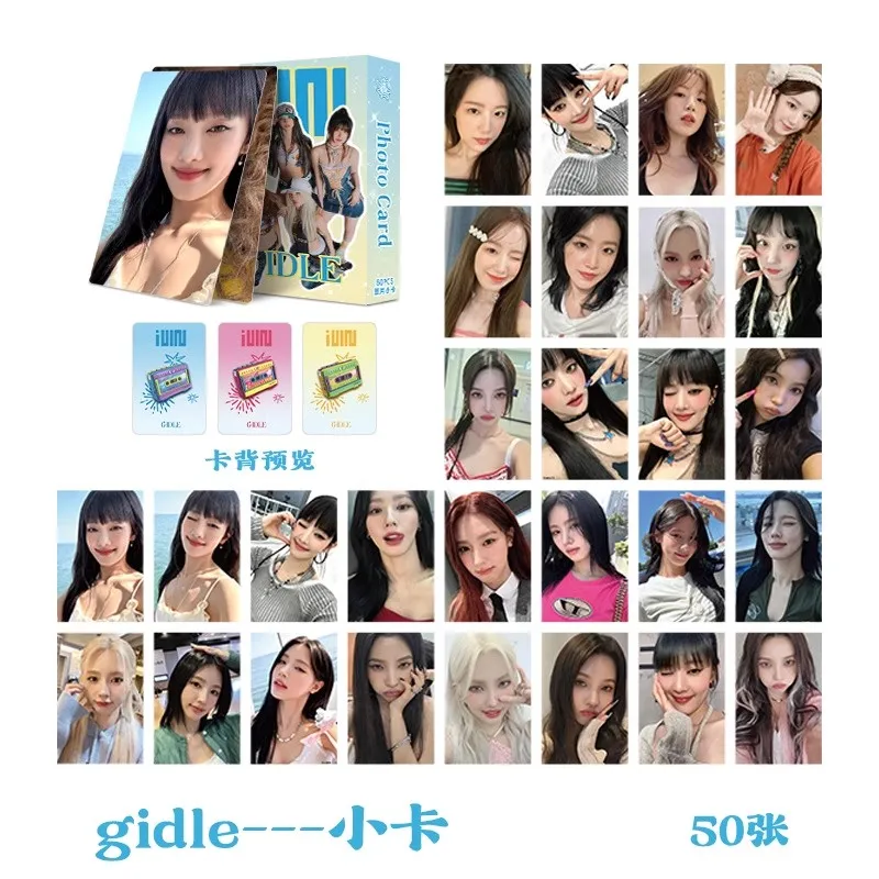 KPOP 50pcs/set(G) I-DLE Small Card Flash Card Song Yuqi Minnie