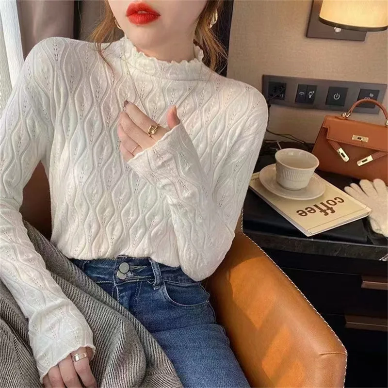 

Undershirt woman autumn new young mother's outfit temperament slim knit sweater top