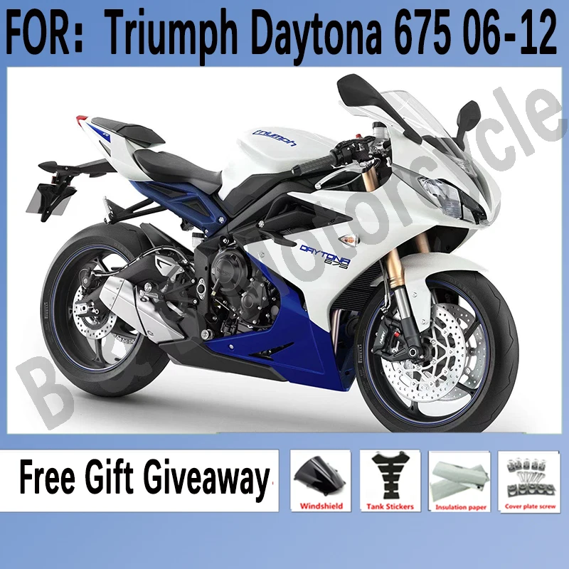 

NEW ABS Motorcycle Injection Mold 100％ Fairings Kit For Triumph Daytona 675 06 07 08 675R 09 10 11 12 Bodywork Fairing White