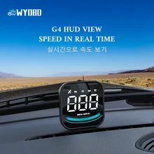 WYOBD-G4 헤드 업 디스플레이 LED 자동 속도계 스마트 디지털 알람 알림, 모든 자동차에 대한 GPS HUD 자동차 액세서리