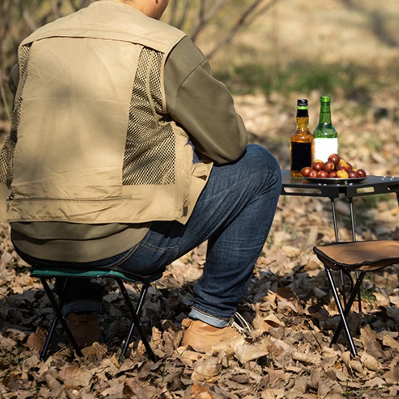 Outdoor Lightweight Camping Stool Folding Fishing Chair Carry Bag Aluminum Alloy Picnic BBQ Mini Portable Seat Beach Chairs