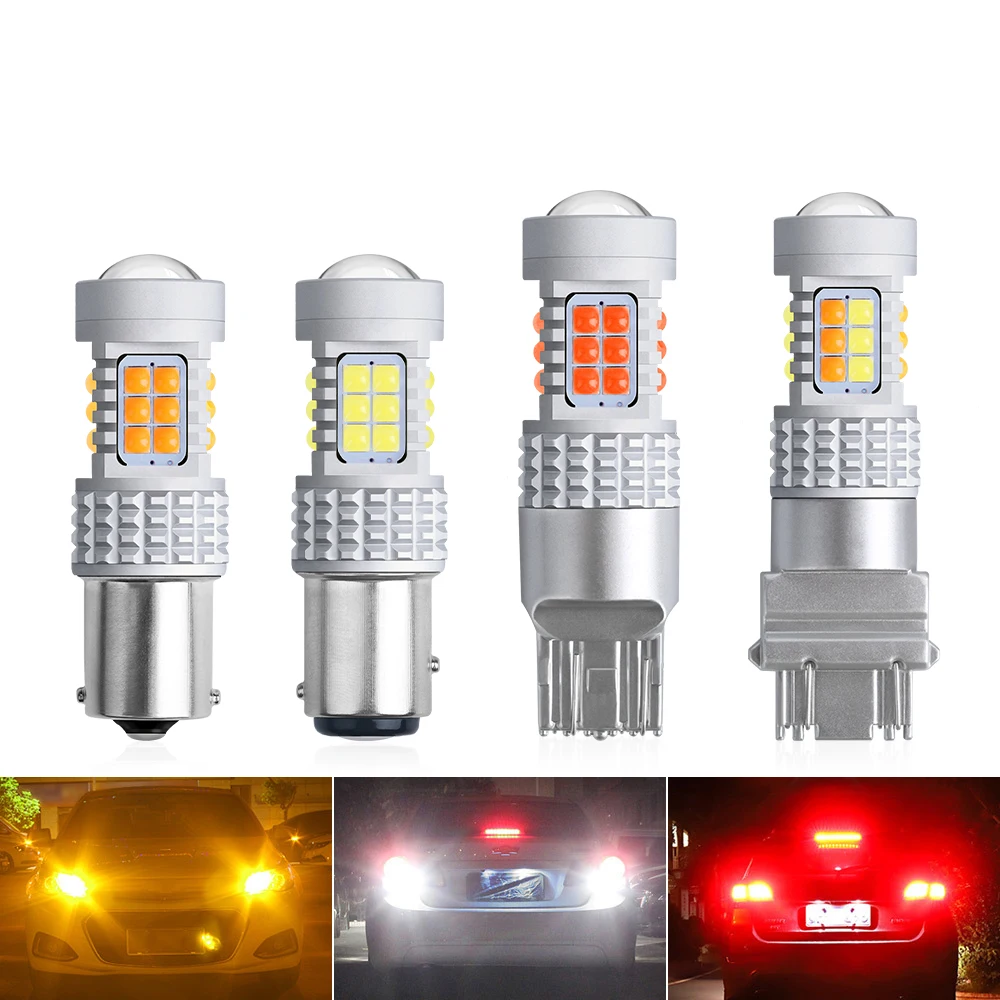 

2Pcs Super Bright 3030 30 SMD LED Canbus 1156 BA15S P21W 1157 BAY15D P21/5W For Auto Turn Signal Light Brake DRL Lamp Dual Color