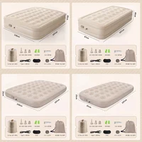 Durable Inflatable Air Mattress Glamping Mats PVC Inflatable Sleeping Mattress Double Height Inflatable Mattress Built-in Pump 6