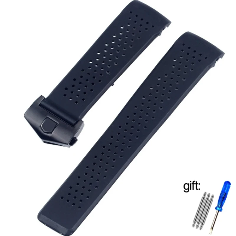 Waterproof Sport Silicone Watchband - Soft Rubber Strap