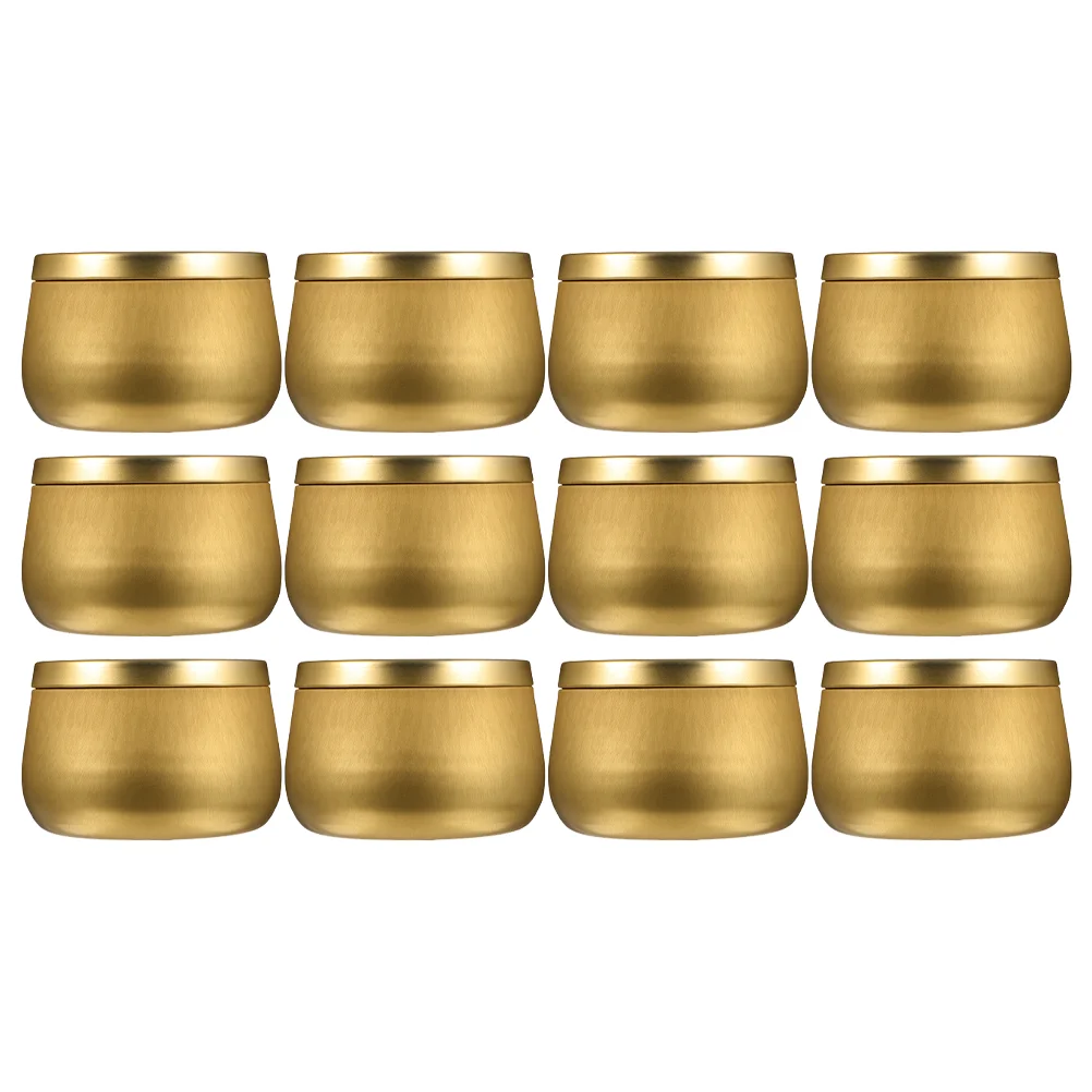 

Tea Storage Tins Can Round Tinplate Containers Tin Box Candle Canister Lids Canisters With Making Sealed Loose Gift Coffee