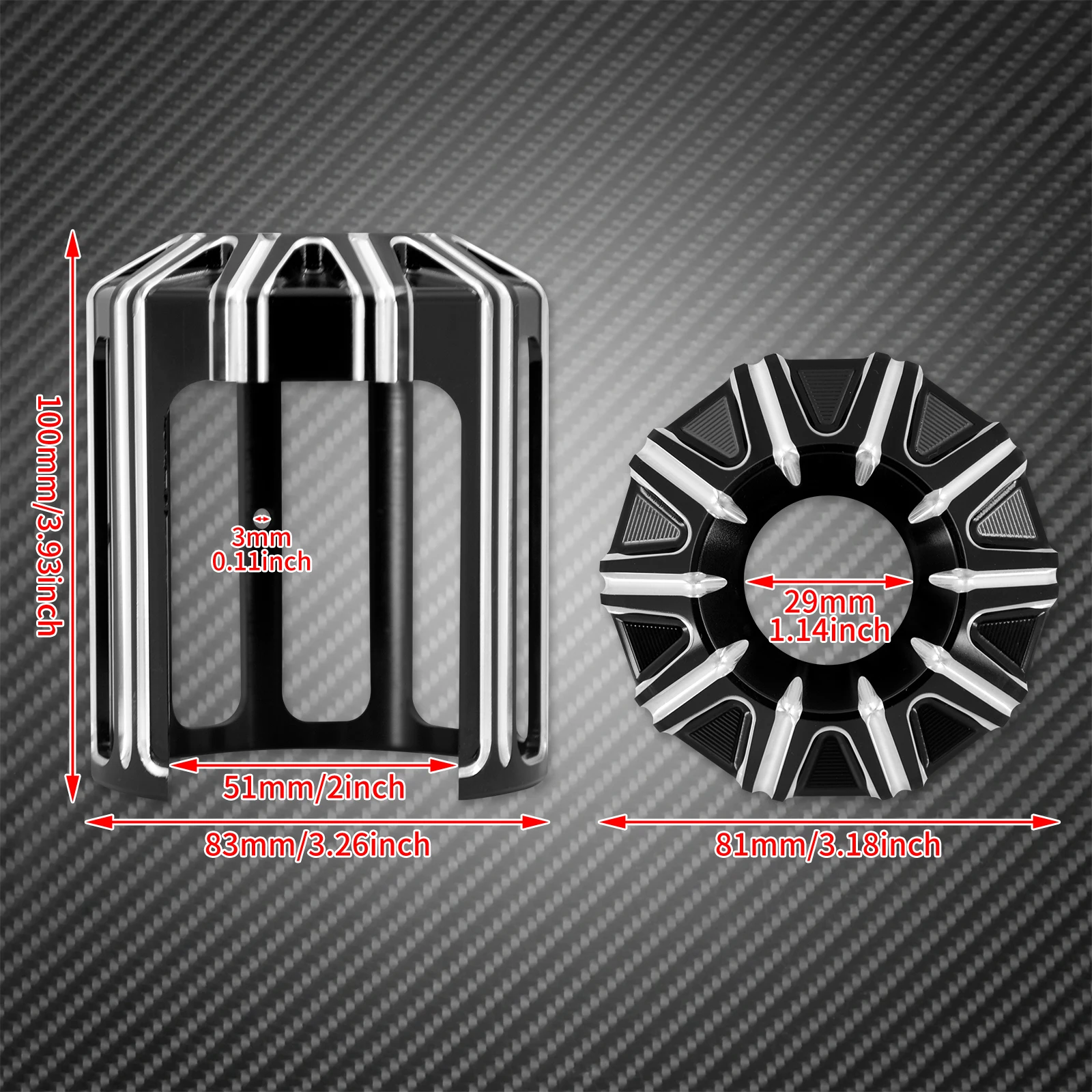 Coperchio Filtro Olio Moto In Alluminio CNC Nero - Compatibile Con XL 883 E Touring, Riutilizzabile - 3