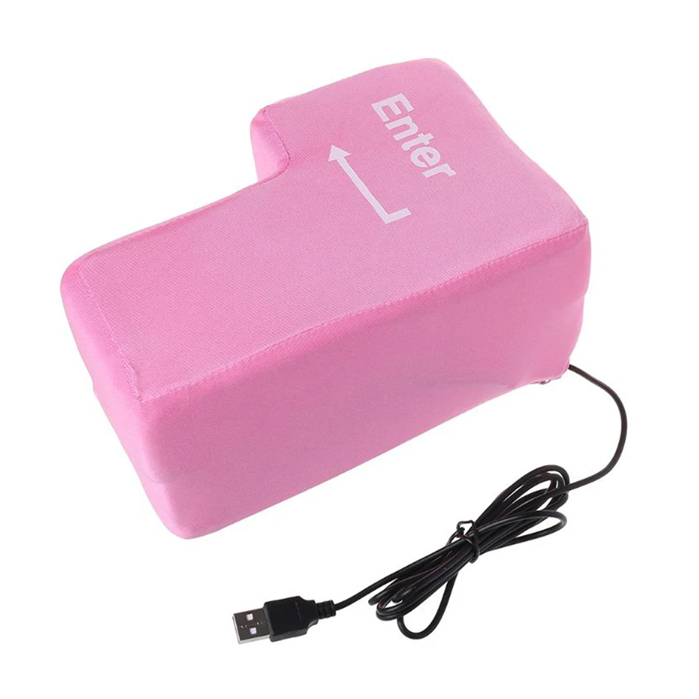 감압 컴퓨터 빅 엔터 키 USB 키보드 벤트 단추 베개 액세서리