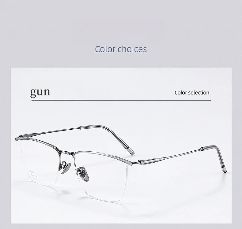 F · dracon neue Legierung Herren Brille Rahmen Geschäft ultraleichte Brille Rahmen Halb rahmen optische Brille für Männer 6315 – Detail 8