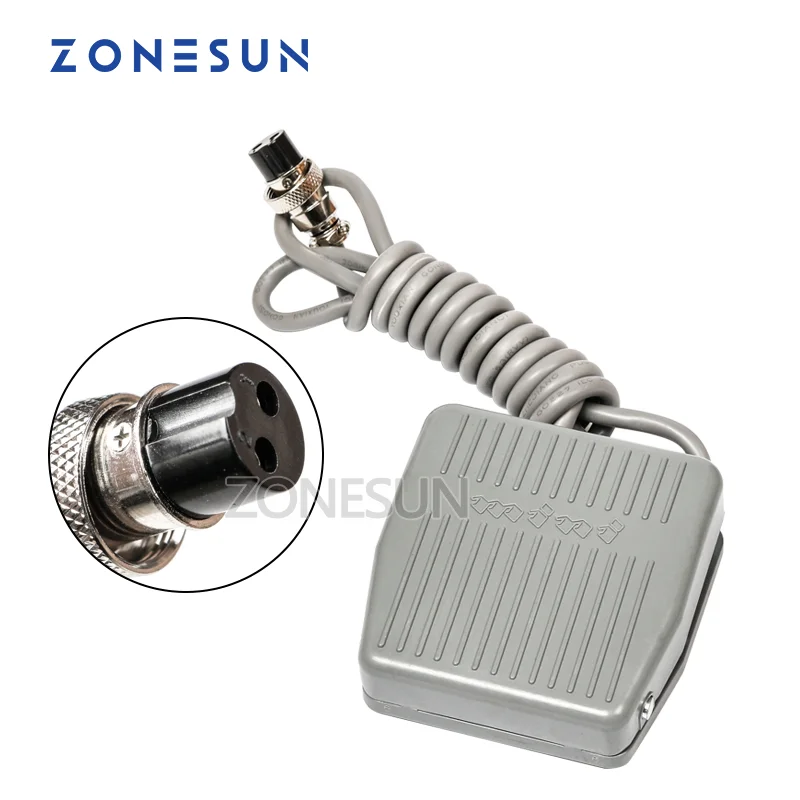 ZONESUN The pedal switch TFS-201 Foot Switch Pedal Switch With Self Reset Line 1.4m Cable Length for Electric Filling Machine
