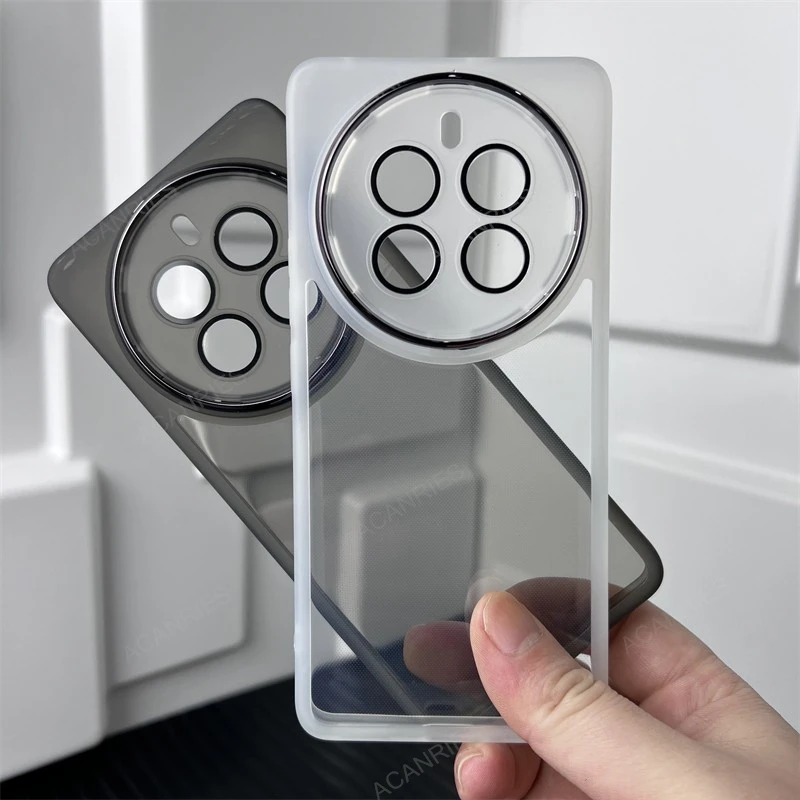 Custodia Morbida In Silicone Trasparente Per Oppo Realme 12 Pro Plus Extreme Edition Lens Glass Camera Protector Cover Posteriore Realme12Pro