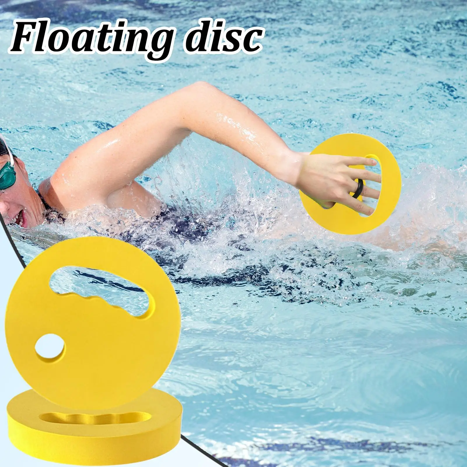 2pcs Water Exercise Discs EVA Foam Lightweight Buoyancy Swimming training Fitness Disc Pool Workouts Aid With Ergonomic Grip
