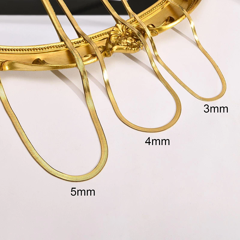Collana Donna Oro Serpente A Spina Di Pesce – Girocollo In Acciaio Inossidabile, Impilabile, Regalo Elegante